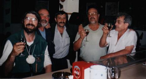 Getting Drunk on way to Villafranca del Bierzo Anthony, Santiago, Bar Owner, Teodoro, Local Gent